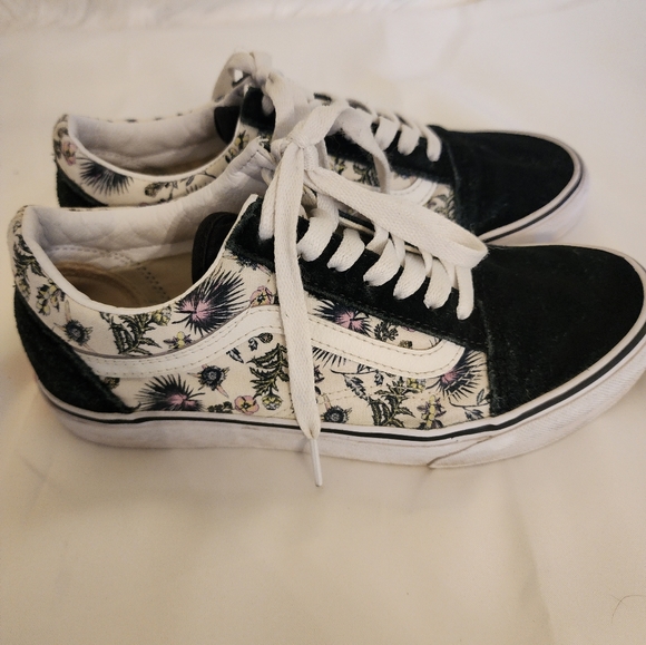 Vans Kids Old Skool Paradise Floral Skate Shoe Orchid True White Size 7.5 Womens - Picture 1 of 5